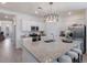 Bright kitchen with a large island, granite countertops, stainless steel appliances, and modern lighting at 17418 Blue Ridge Pl, Lakewood Ranch, FL 34211