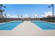 Two well-maintained pickleball courts, perfect for recreational games and community engagement under sunny skies at 17418 Blue Ridge Pl, Lakewood Ranch, FL 34211