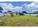 Spacious backyard featuring a well-maintained lawn, partial fencing, and a charming single-story home at 248 Venice East Blvd, Venice, FL 34293