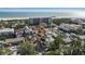 Aerial shot illustrating the home's proximity to Siesta Key Beach, only 0.3 miles away at 436 Canal Rd # A, Sarasota, FL 34242
