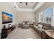 Comfortable living room with neutral carpeting, recessed lighting, and ample seating arrangements at 569 Mast Dr, Bradenton, FL 34208