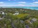 Scenic aerial shot highlighting a waterfront property, lush landscape, and city skyline views at 5716 Bayshore Blvd, Tampa, FL 33611