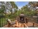 Cozy patio with outdoor fireplace, comfortable seating, and decorative plants, ideal for enjoying evenings outdoors at 5716 Bayshore Blvd, Tampa, FL 33611