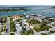 Aerial shot showcasing the property's ideal location near the bay and local amenities at 7030 Lois Ave, Longboat Key, FL 34228