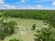 Aerial view of the sprawling property featuring a mix of grassy fields and lush forested areas at 7234 Letitia Ln, Sarasota, FL 34241