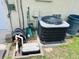 Exterior shot of AC unit showing well-maintained yard with healthy grass at 8508 43Rd W Ave, Bradenton, FL 34209