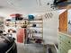Garage space featuring shelving units and storage solutions for organized keeping at 8508 43Rd W Ave, Bradenton, FL 34209