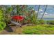 A waterfront property with convenient kayak storage situated near the water at 1042 N Casey Key Rd, Osprey, FL 34229