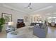 Cozy living room featuring comfortable seating, stylish decor, and plenty of natural light at 12811 Penguin Dr, Bradenton, FL 34212