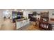 Modern kitchen features granite countertops, stainless steel appliances, island with seating at 141 Tierra Verde Way, Bradenton, FL 34212