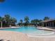 Resort-style pool with ample seating and beautiful palm trees creates a relaxing atmosphere at 141 Tierra Verde Way, Bradenton, FL 34212