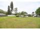 Sprawling backyard featuring lush green grass and mature trees, creating a private outdoor oasis at 1731 Redwood St, Sarasota, FL 34231