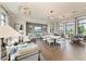 Stylish clubhouse with comfortable seating, modern light fixtures, and a cozy seating nook at 17885 Cherished Loop, Bradenton, FL 34211