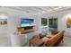 Cozy living room with a mounted television, modern furnishings, and bright natural light at 2560 Sunnyside St, Sarasota, FL 34239