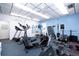 Well-equipped gym features modern exercise machines, weights, and motivational decor at 3843 El Poinier W Ct # 8720, Sarasota, FL 34232