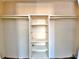 Empty closet with shelves, perfect for organizing clothes and accessories at 4221 26Th W St, Bradenton, FL 34205