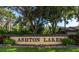 Well-maintained Ashton Lakes community sign with lush landscaping at 5736 Ashton Lake Dr # 8, Sarasota, FL 34231