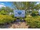 Community entrance sign to Bayshore Gardens Park & Recreation District on a bright, sunny day at 6720 Northampton Pl, Bradenton, FL 34207