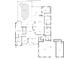 Floor plan of the home showcasing the bedrooms, living room, kitchen, and pool at 8838 Bloomfield Blvd, Sarasota, FL 34238