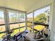 Relaxing enclosed sunroom with outdoor views, and comfortable seating arrangement at 1819 Restful Dr # N25, Bradenton, FL 34207