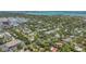 Aerial view of the neighborhood, showcasing the home's proximity to the bay and nearby amenities at 1931 Bahia Vista St, Sarasota, FL 34239