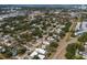 Wonderful aerial view of the neighborhood with mature trees, sidewalks and easy bay access at 2365 Novus St, Sarasota, FL 34237