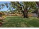 Expansive backyard with a lush lawn, mature trees, and a privacy fence at 3209 2Nd W Ave, Bradenton, FL 34205