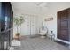 Cozy screened porch features a ceiling fan and ample room for relaxing at 3500 El Conquistador Pkwy # 301, Bradenton, FL 34210
