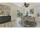 Cozy dining area with access to outdoor deck at 501 Key Royale Dr, Holmes Beach, FL 34217