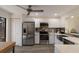 Bright kitchen featuring stainless steel appliances and white cabinets at 536 Lakeside Dr # 536, Bradenton, FL 34210