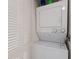 Closet laundry area featuring stacked washer and dryer at 536 Lakeside Dr # 0, Bradenton, FL 34210