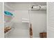 Organized closet with wire shelving, holding towels and other storage items at 6218 29Th W Ave # 6218, Bradenton, FL 34209