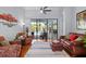Inviting living room with large windows leading to pool area offering abundant natural light and backyard views at 11447 Savannah Lakes Dr, Parrish, FL 34219
