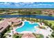 Aerial view of a community pool at 12315 Canavese Ln, Venice, FL 34293
