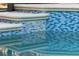 Close-up of the pool featuring iridescent glass tile detailing and coping, creating a luxurious design at 127 Mill E Run, Bradenton, FL 34212