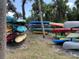 Outdoor canoe storage provides residents with easy access for enjoying the serene lake on sunny days at 3806 155Th E Ave, Parrish, FL 34219