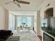 Bright living room showcasing an open floor plan and connecting to the dining area at 4122 Central Sarasota Pkwy # 1923, Sarasota, FL 34238
