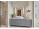 Modern bathroom with a sleek vanity, walk-in shower, and stylish fixtures at 4123 Bay Shore Rd, Sarasota, FL 34234