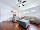Bright living area showcasing hardwood floors, natural light, and modern furnishings at 4826 San Ortebello Dr, Bradenton, FL 34208