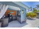 Well-equipped cabana featuring a bar, storage, and poolside convenience at 6013 Murdock Ave, Sarasota, FL 34231