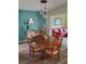 Charming dining room featuring classic table and chairs and a colorful design at 6902 11Th W Ave, Bradenton, FL 34209
