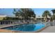 Community swimming pool featuring comfortable lounge chairs and shade umbrellas for relaxation at 6902 11Th W Ave, Bradenton, FL 34209