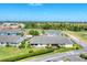 Aerial view of neighborhood with well-manicured lawns and lush landscaping at 3007 Live Oak Ln, Palmetto, FL 34221