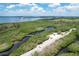 Scenic aerial shot of Emerson Point Preserve, highlighting the boardwalk, beautiful trails, and the intercostal waterway at 3007 Live Oak Ln, Palmetto, FL 34221