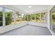 Bright sunroom enclosed with windows offering ample sunlight and views of the surrounding trees and backyard at 4265 Hoffman Ave, Spring Hill, FL 34606