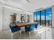 Dining room with modern furniture and panoramic city views at 50 Central Ave # 17Phd, Sarasota, FL 34236