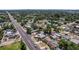 An aerial view highlights this charming single story house within a residential neighborhood near main thoroughfares at 7141 37Th N Ave, St Petersburg, FL 33710