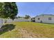Large backyard with a well-maintained lawn and privacy fence, offering ample space for outdoor activities at 7141 37Th N Ave, St Petersburg, FL 33710