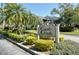 Eagle Creek community sign surrounded by lush, manicured landscaping at 7876 Eagle Creek Dr, Sarasota, FL 34243