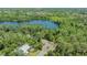 A high altitude view of a lake at 7912 Estates Dr, Sarasota, FL 34243